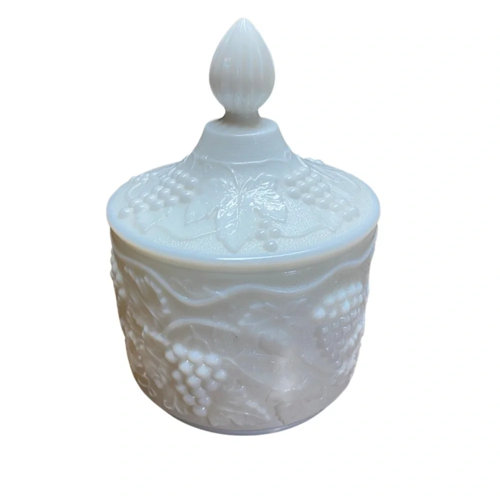 Milk Glass Collection Imperial 1950’s Covered Compote White Dish